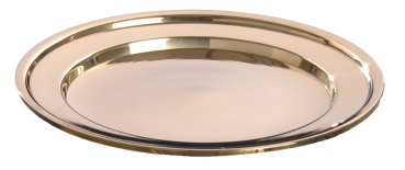 Leuchter, Metallteller Ausführung: gold-glänzend, D. 11 cm